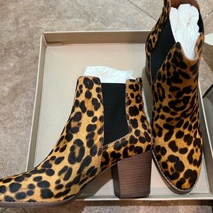NIB Madewell Regan Boot in leopard calf hair